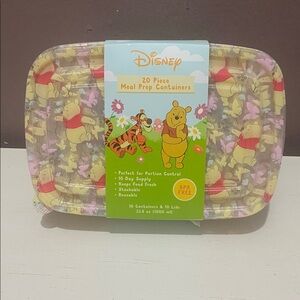 Disney Winnie the Pooh Spring Butterflies Clear Meal Prep Container 20 Piece Set
